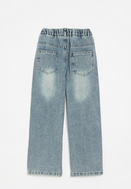 Pop Candy - Ribbon applique jeans-blue