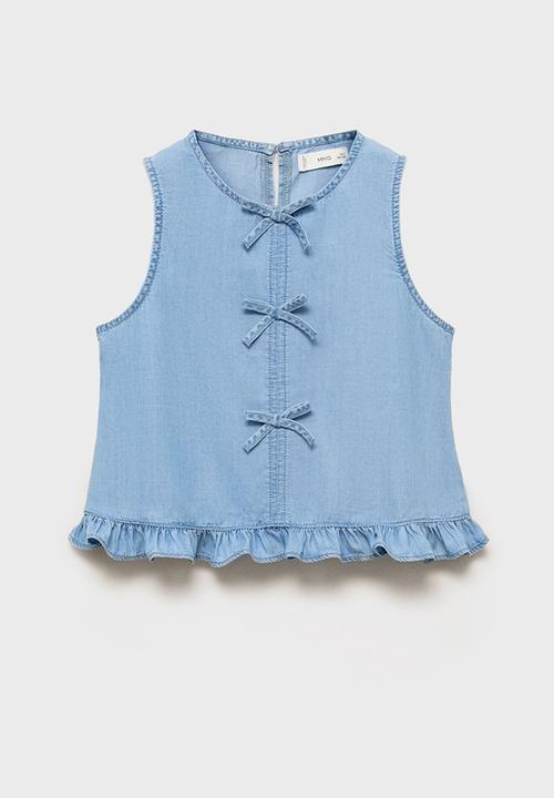 MANGO - Blouse coco - open blue
