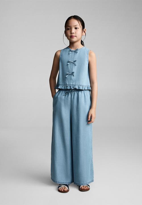 MANGO - Blouse coco - open blue