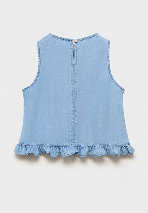 MANGO - Blouse coco - open blue