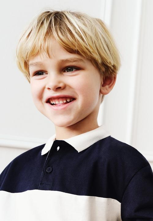 MANGO - Poloshirt peterb - navy & white