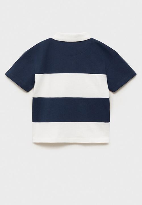 MANGO - Poloshirt peterb - navy & white