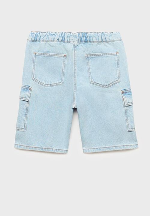 MANGO - Bermudas tommy - open blue
