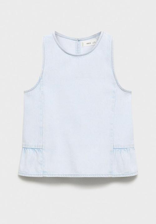 MANGO - Blouse garden - lt-pastel blue