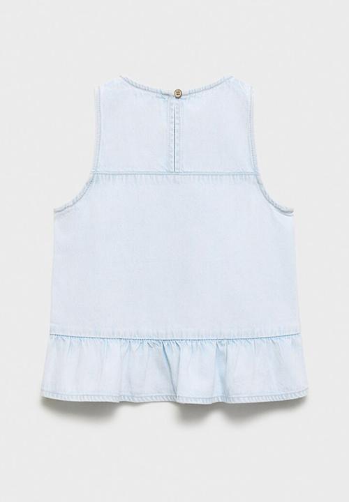 MANGO - Blouse garden - lt-pastel blue