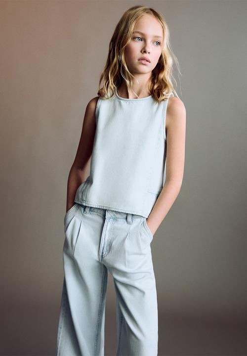 MANGO - Blouse garden - lt-pastel blue