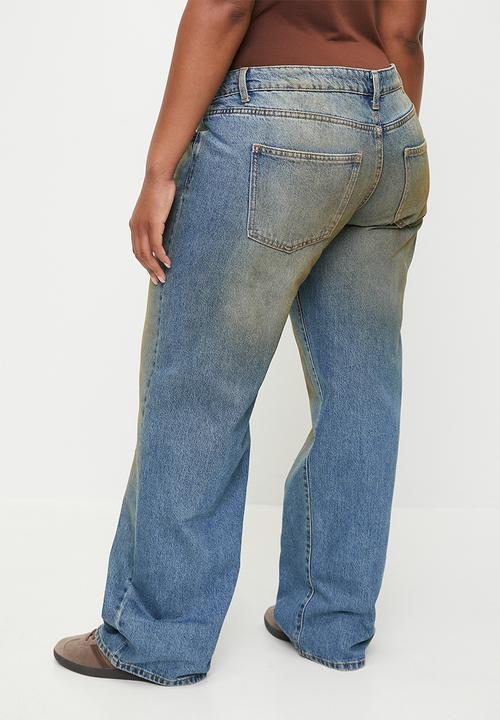 Cotton On - Plus low rise straight jean -stefani blue