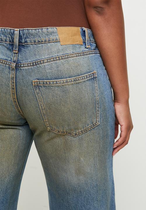 Cotton On - Plus low rise straight jean -stefani blue