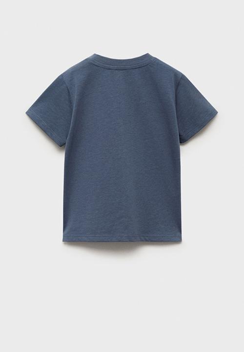 MANGO - T-shirt panib - medium blue