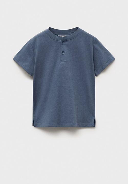 MANGO - T-shirt panib - medium blue