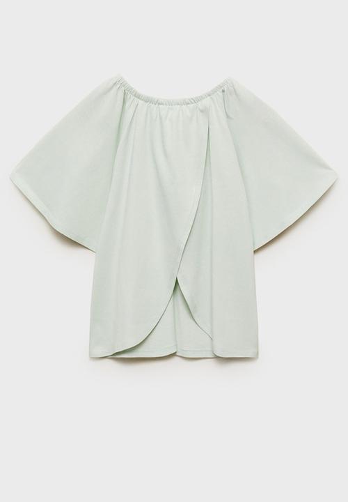 MANGO - Top aire - light pastel green