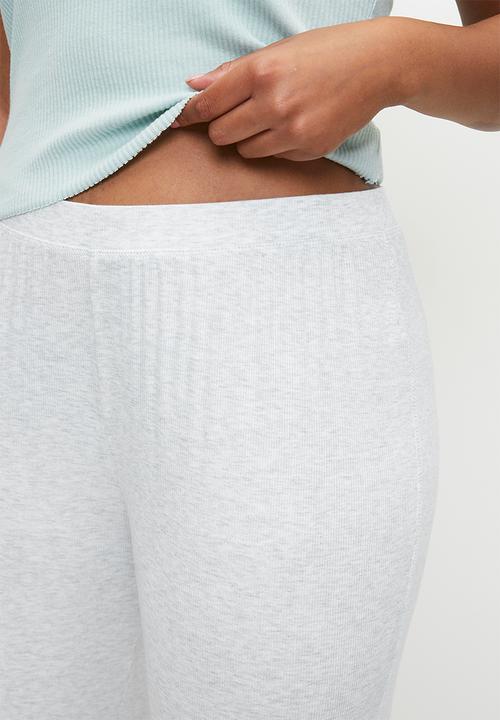 Cotton On - Plus Sleep Recovery Wide Leg Pant - Light Grey Marle 