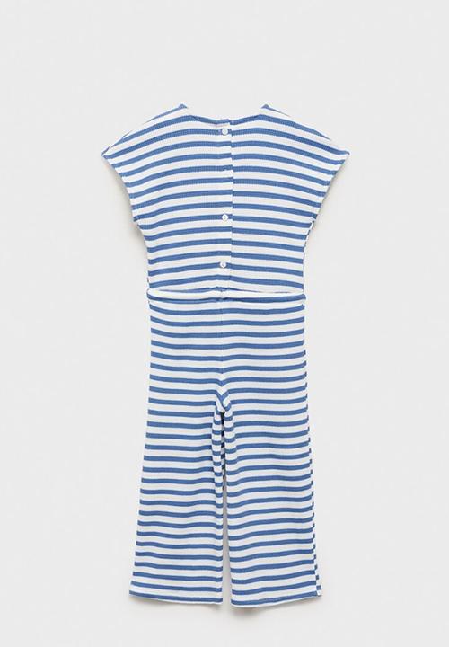 MANGO - Jumpsuit marin - navy & white 