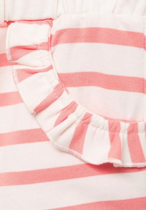 MANGO - Shorts sunny - coral & white 
