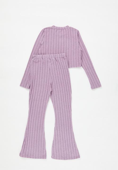 Pop Candy - Cropped top & bottom set-lilac