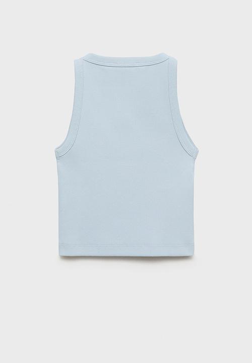 MANGO - Top rib - light/pastel blue