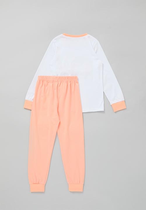 Pop Candy - Printed pj set-orange & white