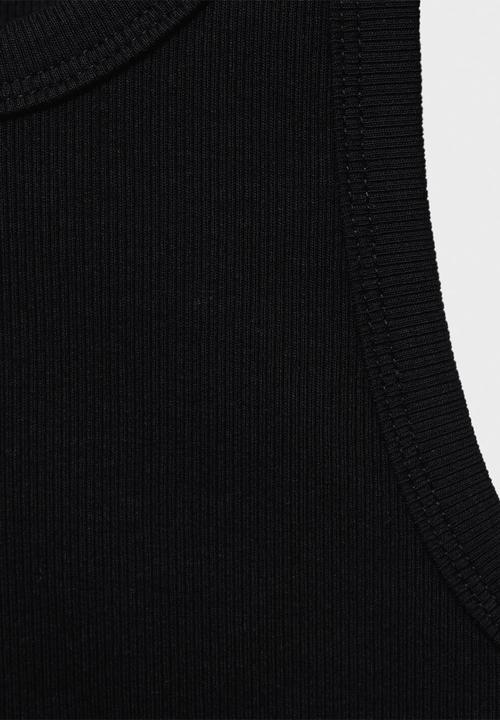 MANGO - Top rib - black