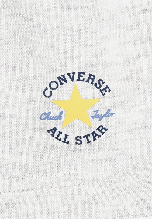 Converse - Converse dissected chuck patch tee and shorts set - birch heather