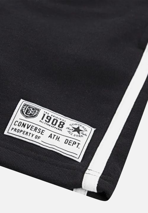 Converse - Converse retro side stripe shorts - black