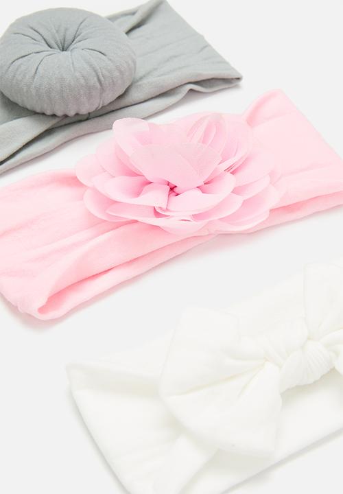 Pop Candy - 3 Pack donut bow headband - multi
