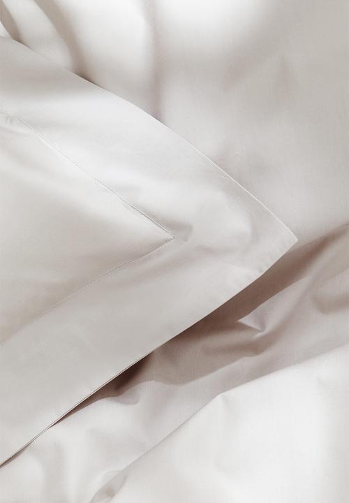 H&M - Single cotton percale duvet cover set - light mole