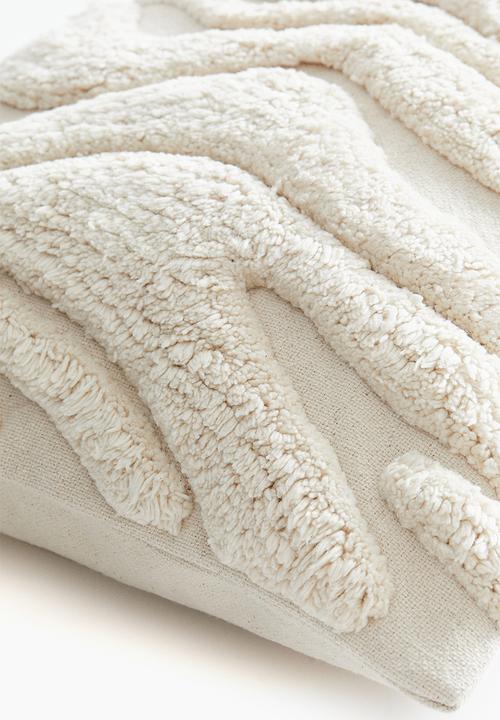 H&M - Patterned cotton cushion cover - cream patterned