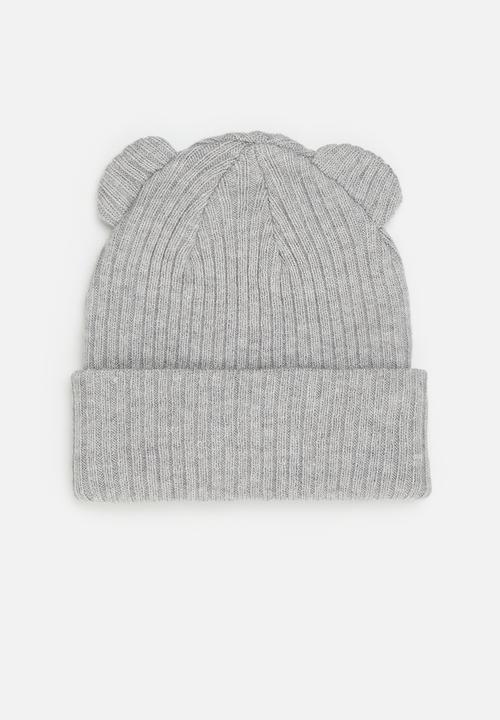 Pop Candy - 2 Pack beanie set - ecru & grey