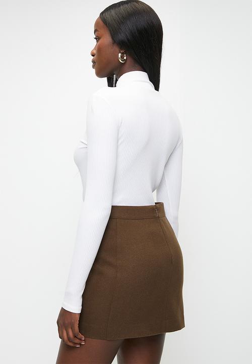 MANGO - Skirt England -  Brown