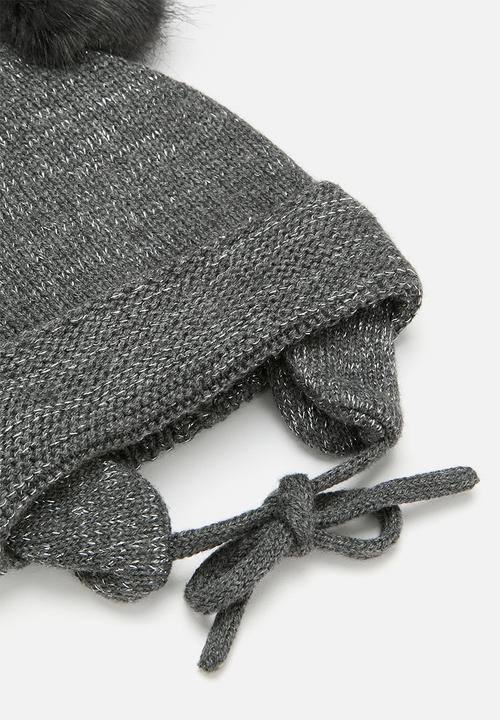 Pop Candy - Pom pom beanie - charcoal grey