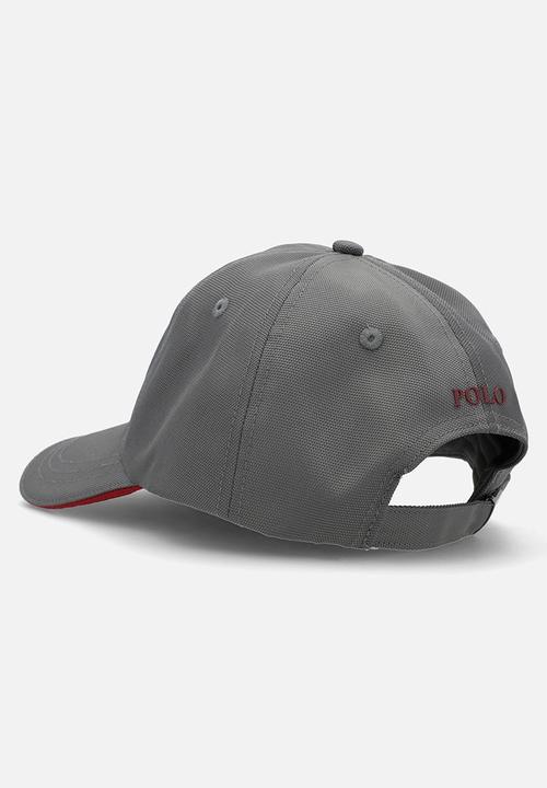 POLO - 6 Panel Metal Peak - Grey & Burgundy