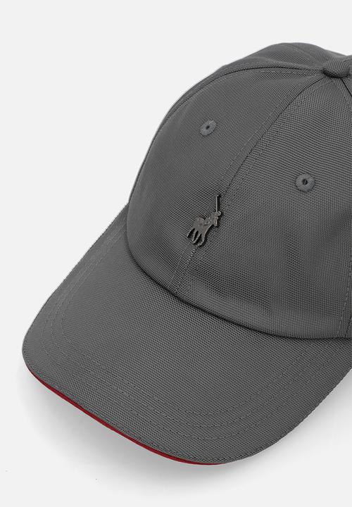POLO - 6 Panel Metal Peak - Grey & Burgundy