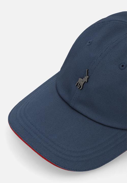 POLO - 6 Panel Metal Peak - Navy & Red