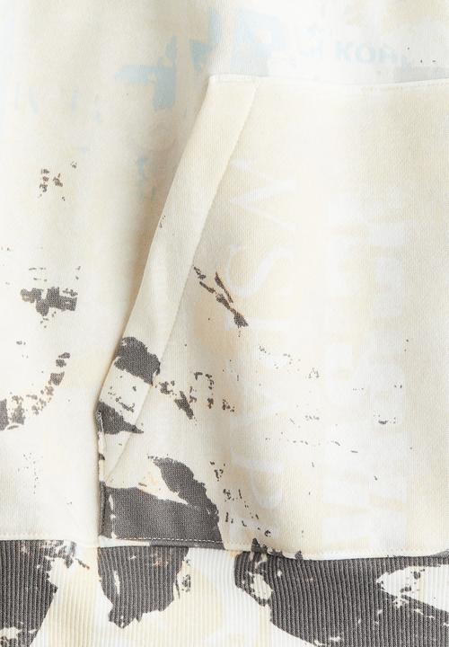 H&M - Hoodie - white patterned