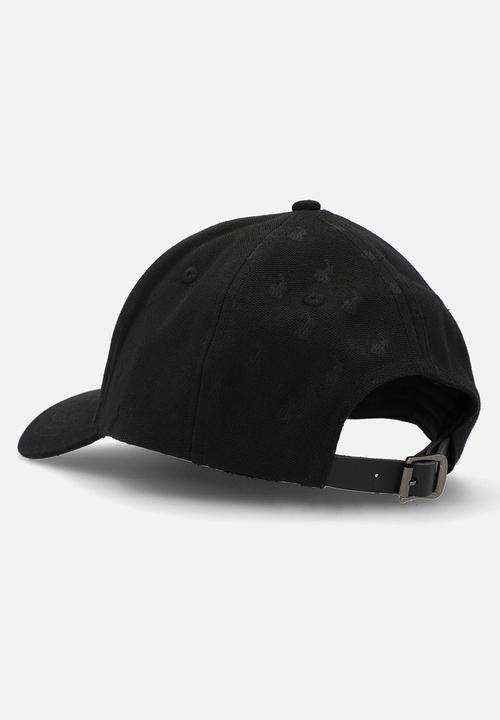 POLO - 6 Panel Jacquard Monogram Peak - Black
