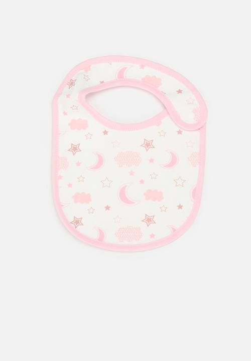 Pop Candy - 3 pack printed bib set - pink/white/multi