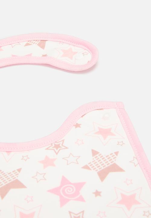 Pop Candy - 3 pack printed bib set - pink/white/multi
