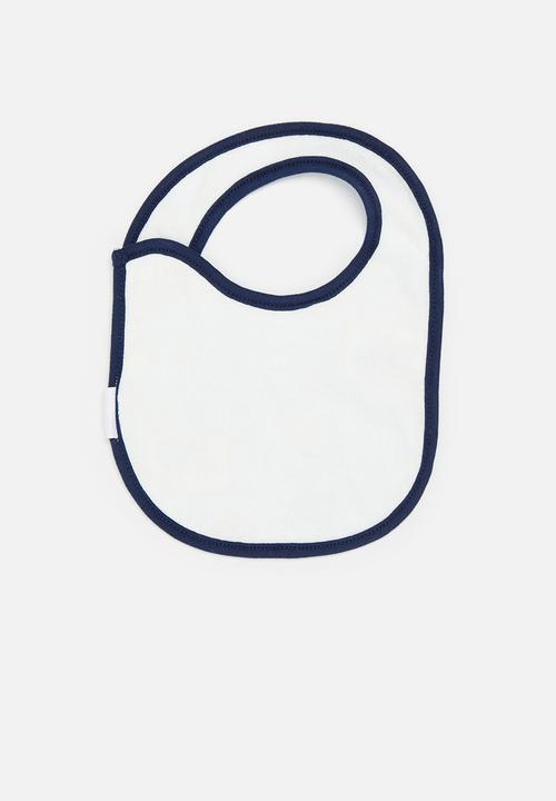 Pop Candy - 3 Pack printed bib set-blue & white