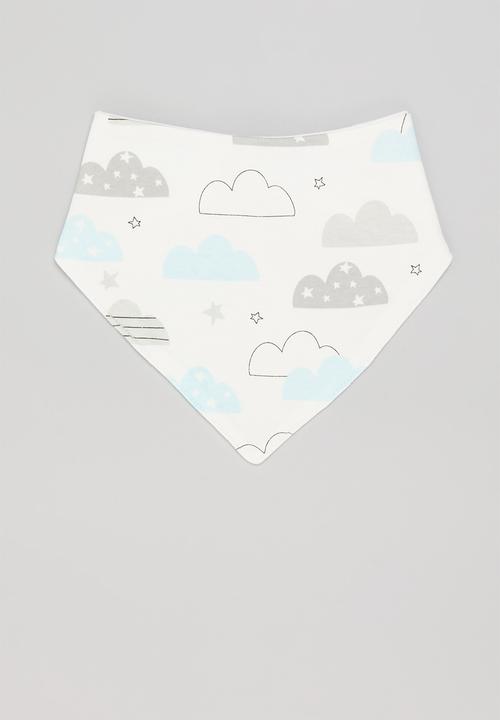 Pop Candy - 3 Pack printed bib set-blue & white