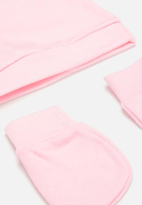 Pop Candy - Beanie & mitten set-pink