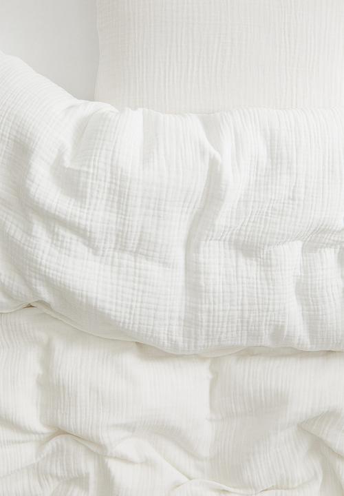 H&M - Muslin single duvet cover set - white