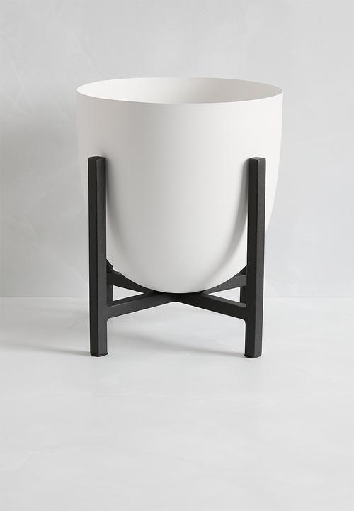 Sixth Floor - Standing Planter - White & Black