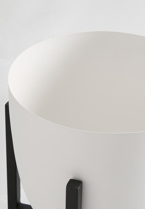 Sixth Floor - Standing Planter - White & Black