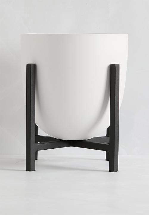 Sixth Floor - Standing Planter - White & Black