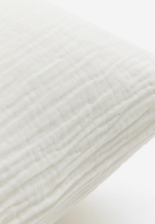 H&M - Cotton muslin pillowcase - white
