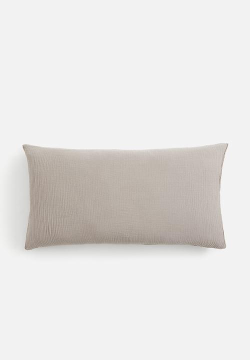 Cotton muslin pillowcase - light mole