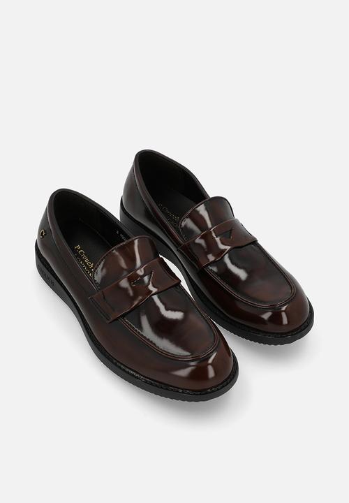 PC - Crouch brushed hi shine loafer  - brown