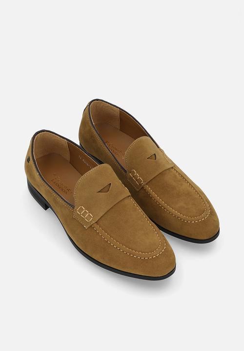 PC - Crouch suede penny loafer  - tan