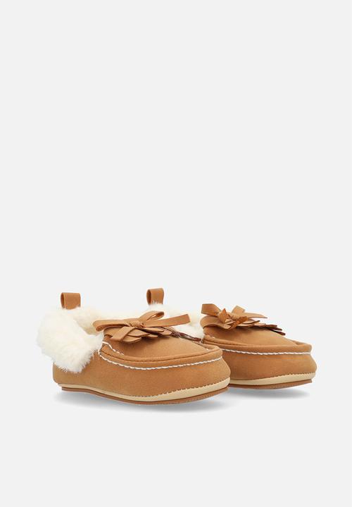 Pop Candy - Shearlin lined mocassin - brown