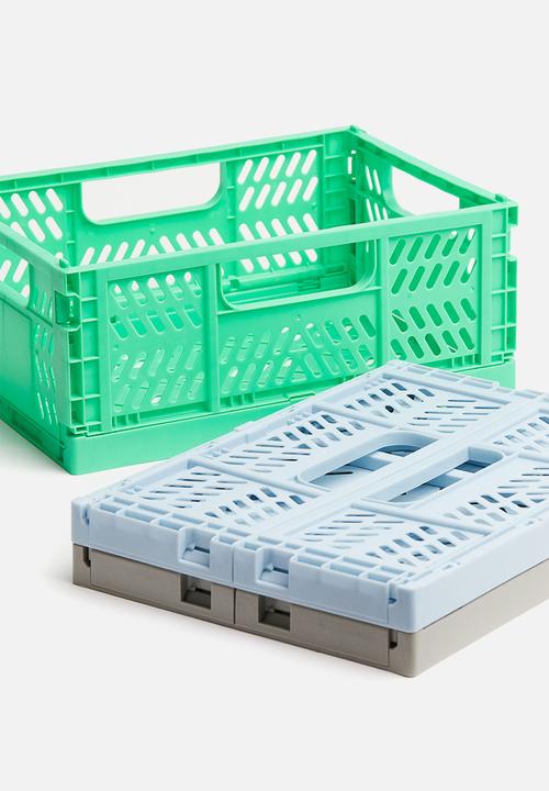 H&M - Foldable storage crate - light blue